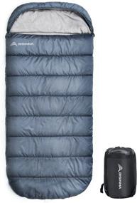 img 4 attached to BISINNA XXL Plus Size Sleeping Bag (90.55"X39.37") For Big And Tall Adults - Warm, Waterproof, And Lightweight. Ideal For 3-4 Seasons Camping, Backpacking, Hiking, And Indoor/Outdoor Use.