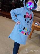 img 1 attached to Girls' Disney Star Wars Marvel Frozen Princess Fleece Hooded Dresses - Spotted Zebra Collection review by Kimberly Banks