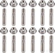 🔩 nicecnc intake manifold extended studs bolt kit - 12pcs m10-1.25mm x 48mm for honda, nissan, toyota logo