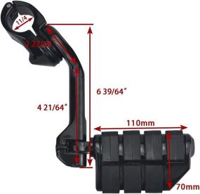 img 1 attached to FOVPLUE Highway Pegs Motorcycle Adjustable Motorcycle & Powersports