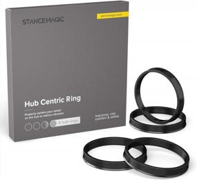img 4 attached to StanceMagic Hubcentric Rings (Pack Of 4) - 54.1Mm ID To 67.1Mm OD - Black Poly Carbon Plastic Hubrings - Only Compatible With Scion Mazda Toyota With 54.1Mm Vehicle Hubs And 67.1Mm Wheel Centerbore