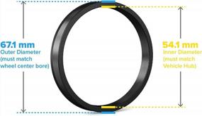 img 3 attached to StanceMagic Hubcentric Rings (Pack Of 4) - 54.1Mm ID To 67.1Mm OD - Black Poly Carbon Plastic Hubrings - Only Compatible With Scion Mazda Toyota With 54.1Mm Vehicle Hubs And 67.1Mm Wheel Centerbore