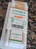 img 1 attached to Eco-Friendly YANGRUI Cotton Swab - Natural Double Round Ear Swabs With Bamboo Sticks, 510 Count BPA Free & Pure – Pack Of 1 review by Shane Grosland