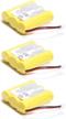 800mah rechargeable battery replacement for v-tech 80-5071-00-00 ia5874 ia5879 at&t 3300 3301 6100 6200 casio cp2775 tc2575 tc508 tc510 tc520 tc919 stb912 motorola md-481sys cordless phone (3 pack) logo