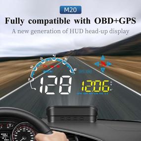 img 3 attached to ACECAR Universal Dual System HUD для транспортных средств - 3,5-дюймовый дисплей с GPS-интерфейсом OBD2 для скорости, оборотов в минуту, компаса, предупреждения о превышении скорости, высоты над уровнем моря и температуры воды