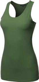 img 4 attached to Soft Cotton Racer-Back Tank Top For Women - Basic Solid Scoop Neck Design By A2Y