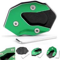 artudatech kickstand side stand extension enlarger pad for kawasaki 17-18 versys-x300 green logo