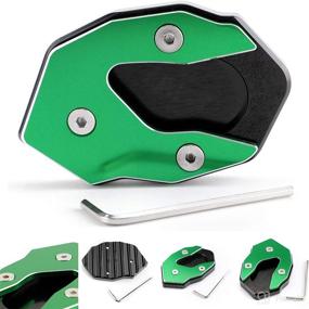 img 4 attached to Artudatech Kickstand Side Stand Extension Enlarger Pad For KAWASAKI 17-18 Versys-X300 Green