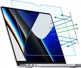 img 4 attached to F FORITO 2-Pack Blue Light Blocking Screen Protector For MacBook Pro 16 Inch 2021 - Say Goodbye To Eye Strain And Glare!