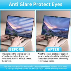 img 1 attached to F FORITO 2-Pack Blue Light Blocking Screen Protector For MacBook Pro 16 Inch 2021 - Say Goodbye To Eye Strain And Glare!