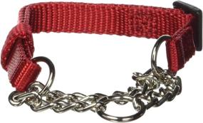 img 1 attached to 🐾 Hamilton Adjustable Combo Choke Dog Collar in Red - X-Small Size, Ideal for Neck Sizes 10-14 Inches