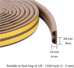 img 3 attached to PRUGNA 33Ft Self-Adhesive Foam Tape For Wind Blocker And Window Seal
