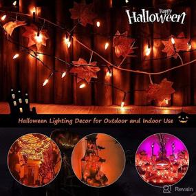 img 3 attached to 🎄 Christmas Orange String Lights Decorations - 2 Pack, 17.8 Feet 50 LED Battery operated Mini Fairy Lights with 8 Modes Waterproof for Outdoor Indoor Patio Xmas Tree, Holiday, Halloween, Party Show