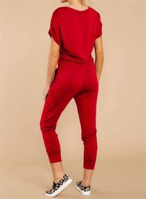 img 2 attached to 👗 Adibosy Women's Jumpsuit Rompers with Pockets - Stylish Playsuit for Fashionable Women