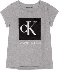 img 2 attached to Stylish Calvin Klein Flippable Camelia 10 Girls' Tops, Tees & Blouses