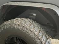 img 1 attached to Protect Your Jeep In Style: Sunluway Rear Inner Fender Liners With US Flag Logo For Wrangler JK JKU 4WD- Lightweight Aluminum Design With Splash Guard- Available Now! review by Josh Fox