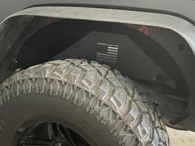 img 6 attached to Protect Your Jeep In Style: Sunluway Rear Inner Fender Liners With US Flag Logo For Wrangler JK JKU 4WD- Lightweight Aluminum Design With Splash Guard- Available Now!