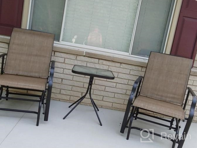img 1 attached to All-Weather Outdoor Dining Set: 7-Piece Patio Table And Chairs Set For 6-8 With Swivel Dining Chairs And Expandable Table By PHI VILLA review by April Goracke