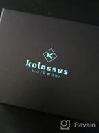 img 1 attached to Kolossus Wallet For Men, Full Grain Leather, Minimalist Slim, RFID Blocking, Billfold With 6 Card Slots (Black) review by Andrew Grimes