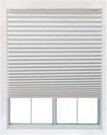 6 jiffy blinds cordless pleated light filtering, затемнение комнаты или тканевые мгновенные оттенки — 36 дюймов wx 72 дюймов l и 48 дюймов wx 72 дюймов l (rd white) логотип