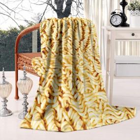 img 4 attached to Soft & Cozy Ramen Noodles Throw Blanket - Perfect For Teens, Boys, Girls And Adults!