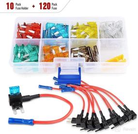 img 4 attached to 🔌 Nilight 10Pack 12V Add-A-Circuit Fuse Tap Adapter: Mini Atm Apm Blade Fuse Holder with 120PCS Mini Blade Fuse Assortment (5, 7.5, 10, 15, 20, 25, 30) AMP for Cars, Trucks, Boats - Ultimate Automotive Fuse System+