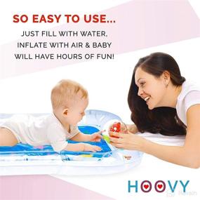 img 3 attached to Hoovy Tummy Time Water Mat: Ultimate Fun-Filled Playtime for Babies and Infants!
