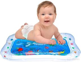 img 4 attached to Hoovy Tummy Time Water Mat: Ultimate Fun-Filled Playtime for Babies and Infants!