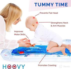 img 1 attached to Hoovy Tummy Time Water Mat: Ultimate Fun-Filled Playtime for Babies and Infants!