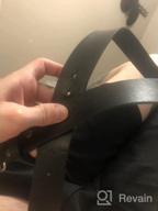 img 1 attached to Black Smooth Finish Leather Strap Men's Accessories and Belts - L Size review by Jeff Talcott