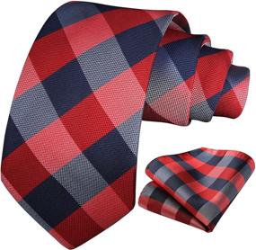 img 3 attached to 👔 HISDERN Handkerchief Classic Stripe Necktie: The Essential Men's Accessory for Ties, Cummerbunds & Pocket Squares