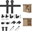 zekoo 2.5-8ft customized style interior super mini sliding barn door hardware black roller rails closet cupboard storage cabinet kit (2.5ft, single door kit) logo