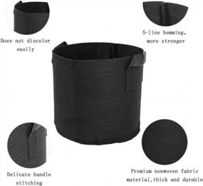 img 2 attached to Thick Nonwoven Fabric Grow Bags With Handles - ValueHall 10 Gal Aeration Plant Pots For Better Growth And Root Development (V8020)