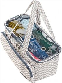 img 1 attached to Portable Yarn Storage Bag With Clear Top - Perfect For Knitting & Crochet Supplies!