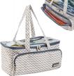 portable yarn storage bag with clear top - perfect for knitting & crochet supplies! logo