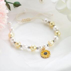 img 3 attached to Flower Girl Bracelet For Little Girls Wedding Proposal Gift From Bride Jewelry
