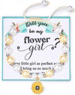 flower girl bracelet for little girls wedding proposal gift from bride jewelry logo