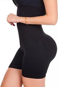 img 4 attached to DODOING Tummy Control Shapewear For Women High Waist Cincher Thigh Slimmer Body Shaper