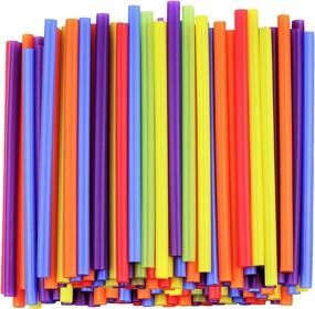 img 4 attached to 200 Pack Jumbo Smoothie Straws