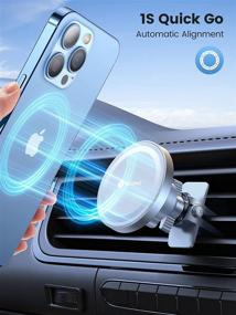 img 1 attached to 🚗 VICSEED Strongest Magnetic Phone Holder for Car Fit for Magsafe – Big Phone Friendly Magnetic Car Mount for iPhone 13 12 Pro Max Mini Magsafe Case – 360° Adjustable Car Vent Phone Mount