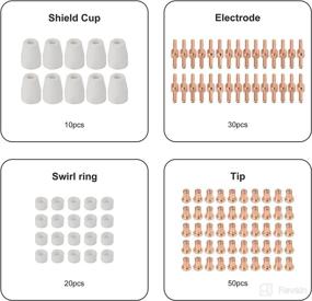 img 2 attached to HEROCUT PT31 Plasma Cutter Consumables, Compatible with CUT35, 🔥 CUT40, CUT45, CUT50 and Plasma Cutter Torch PT31 LG40 (110)...