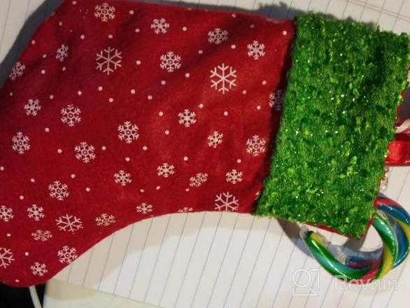 img 1 attached to 24 Pcs 9 Inches Felt Christmas Mini Stockings Snowflake Printed Gift Card Silverware Holders Bulk Treats For Neighbors Coworkers Kids Small Rustic Red Xmas Tree Decorations Set review by William Byrd