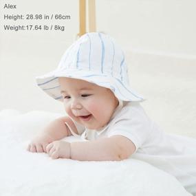 img 3 attached to 👒 Breathable Sun Hat with Chin Strap for Baby Toddler - pureborn Bucket Hat for Infant Boys Girls Kids