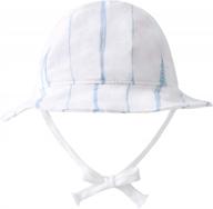 👒 breathable sun hat with chin strap for baby toddler - pureborn bucket hat for infant boys girls kids логотип