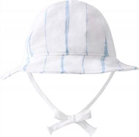 img 4 attached to 👒 Breathable Sun Hat with Chin Strap for Baby Toddler - pureborn Bucket Hat for Infant Boys Girls Kids
