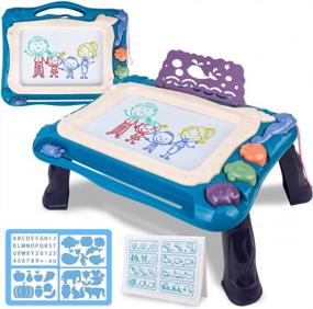 img 4 attached to Large Erasable Kids Doodle Board - Meland Writing Sketch Pad With Colorful Features For Toddlers' Creative Drawings