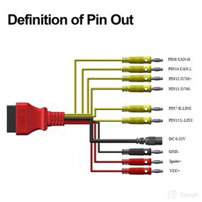 img 3 attached to Universal OBD OBD2 Adaptor: 16 Pin Female Connector to 9 Pin Out Cable 🔌 for Commercial Vehicles, Heavy Duty Trucks & Diesel; Diagnostic Cable with 20 Replaceable Plug Adaptors