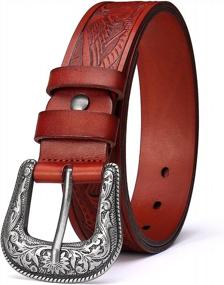 img 3 attached to 🤠 Rugged and Stylish: Compuda Western Cowboy Leather Engraving Men's Accessories