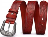 🤠 rugged and stylish: compuda western cowboy leather engraving men's accessories logo