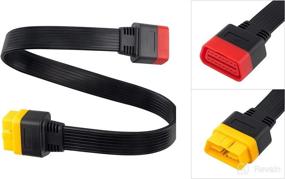 img 4 attached to 🔌 Efficient OBDII Extension Cable - Full 16 Pin Male to Female for Car OBD Diagnostic with ELM327 OBD2 Connector - 60CM/23.6Inch